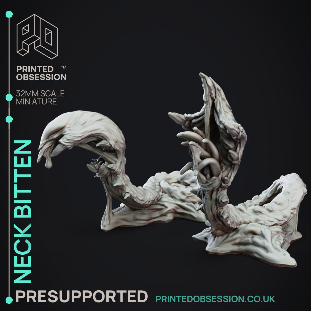Neck Biter - 3D Printable TTRPG - PRESUPPORTED - 32mm Scale 3D print model_12