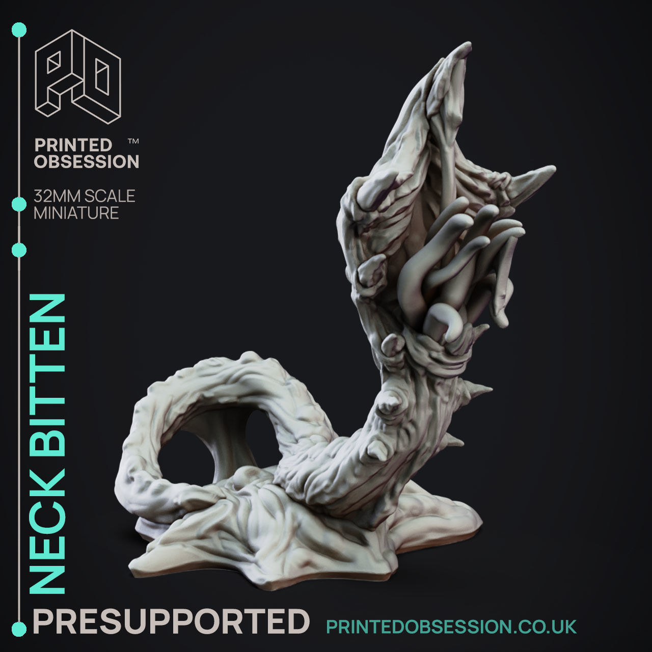 Neck Biter - 3D Printable TTRPG - PRESUPPORTED - 32mm Scale 3D print model_5