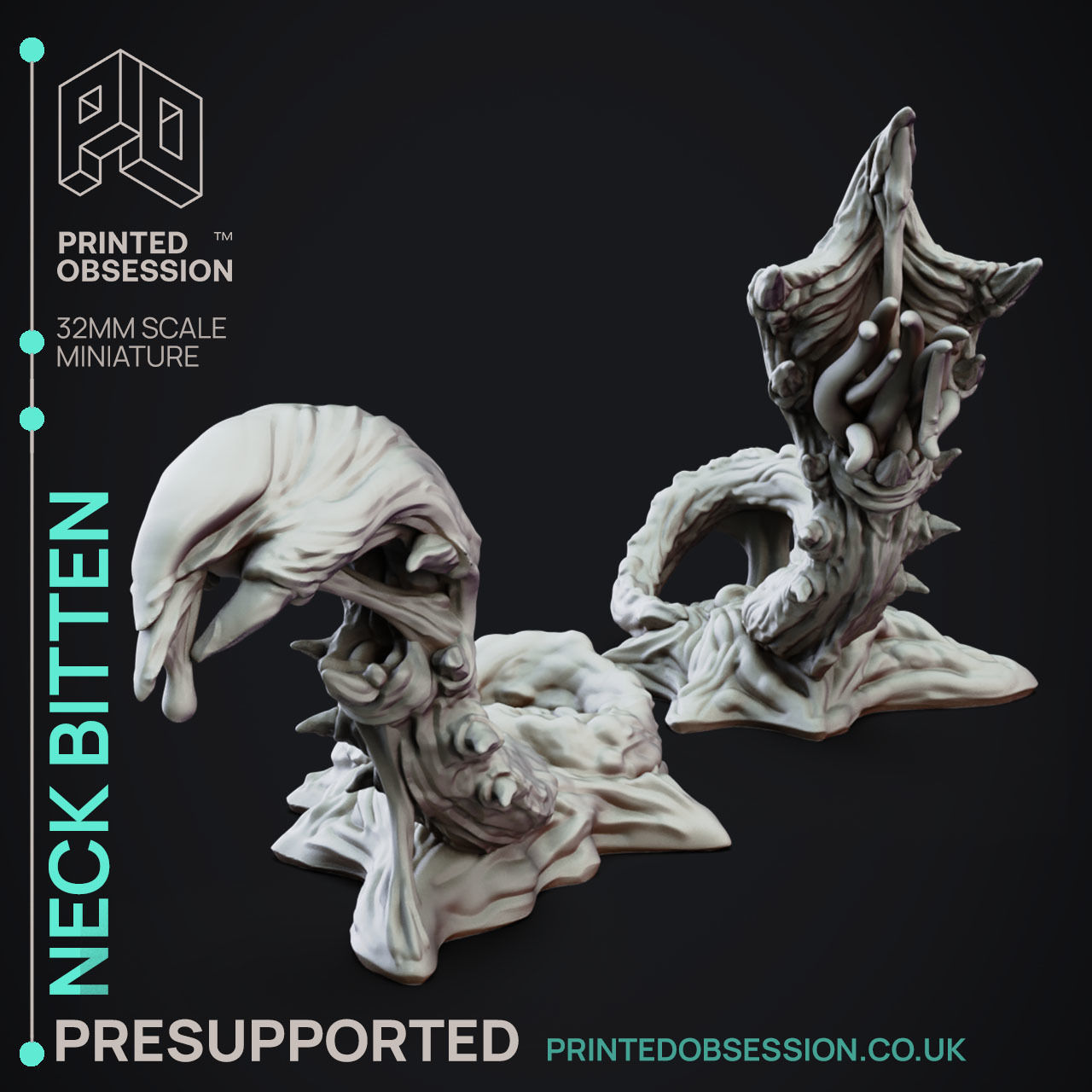 Neck Biter - 3D Printable TTRPG - PRESUPPORTED - 32mm Scale 3D print model_2