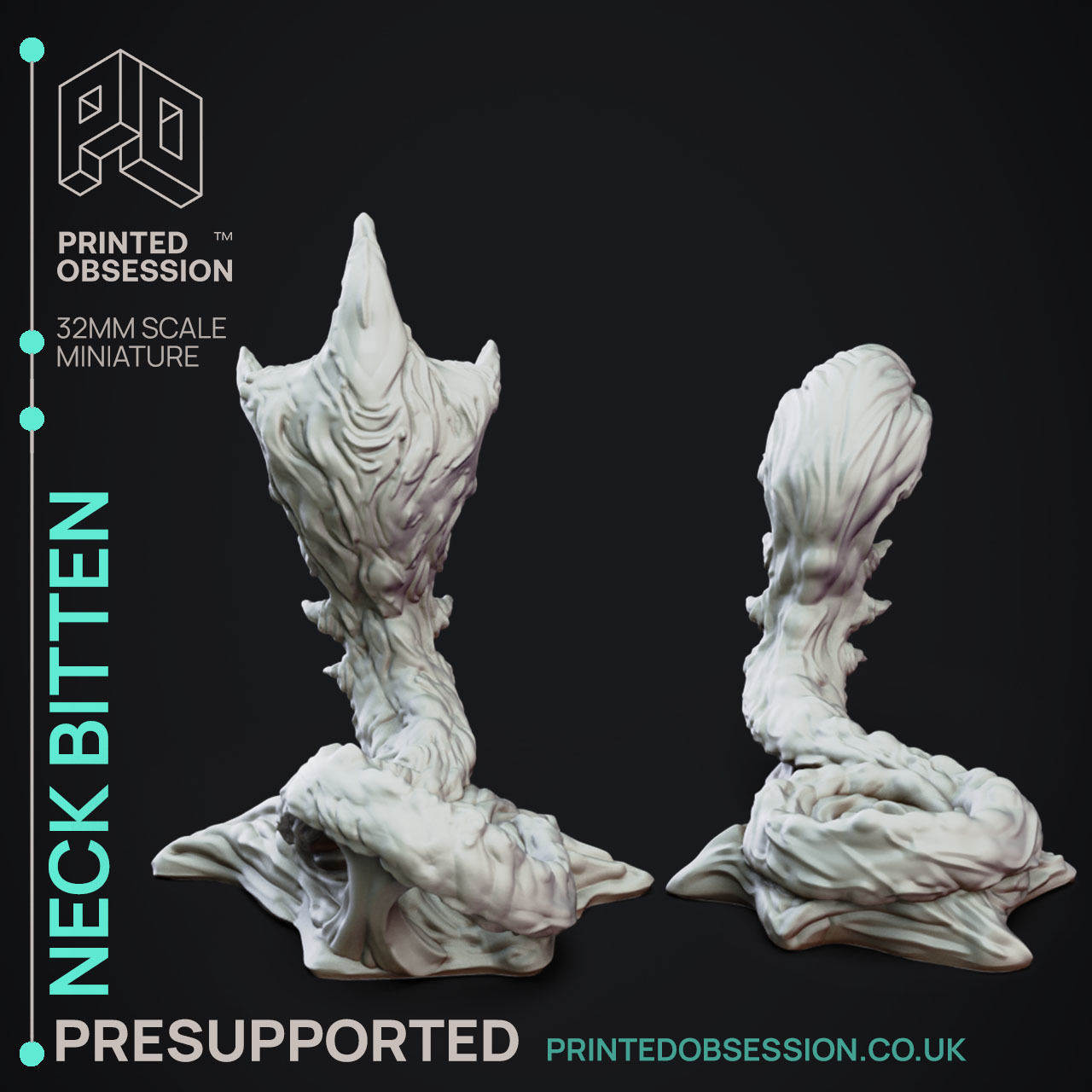Neck Biter - 3D Printable TTRPG - PRESUPPORTED - 32mm Scale 3D print model_3