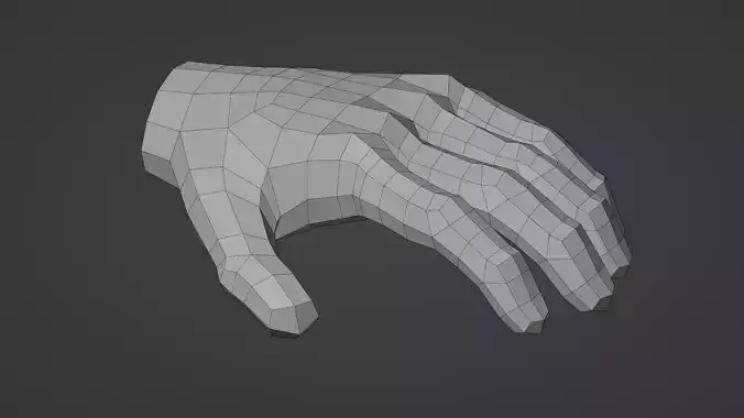 low poly hand