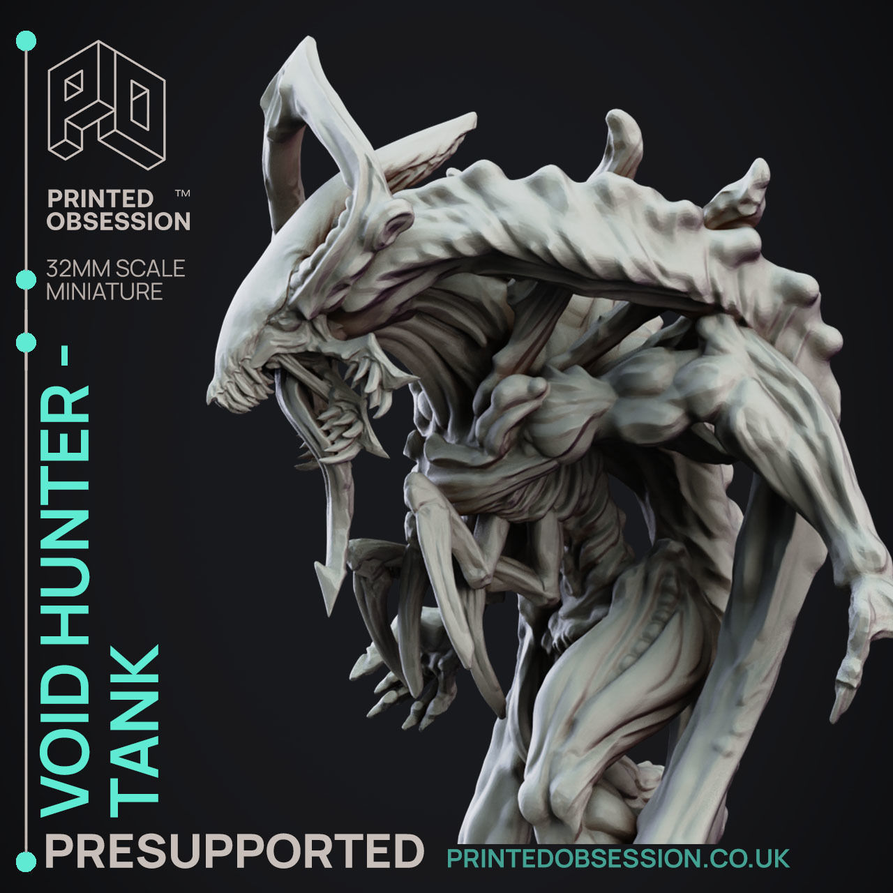Void Hunter Tank - 3D Printable TTRPG - PRESUPPORTED - 32mm 3D print model_3