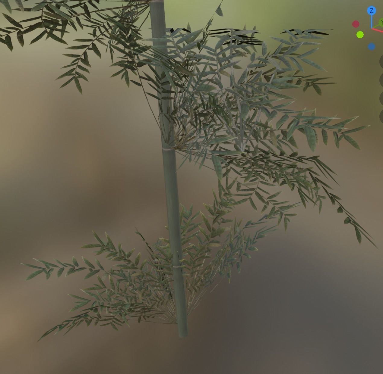 bamboo tree 2 Low-poly 3D model_1