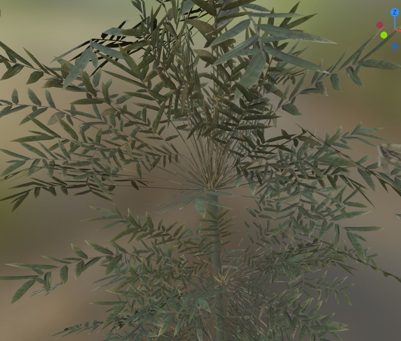 bamboo tree 2 Low-poly 3D model_2