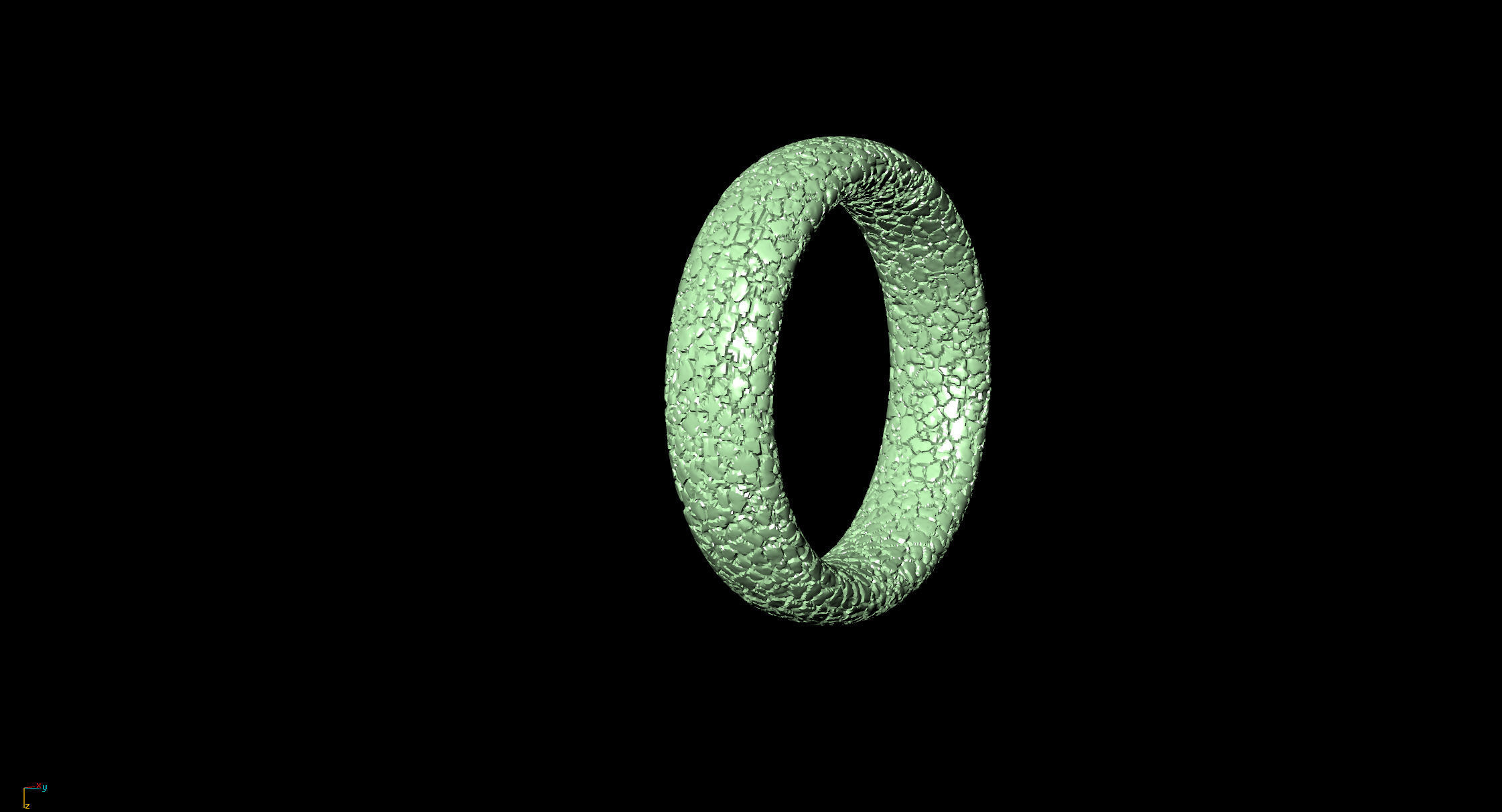 2 Rings stone cut shape and pattern shape 3D print model_3