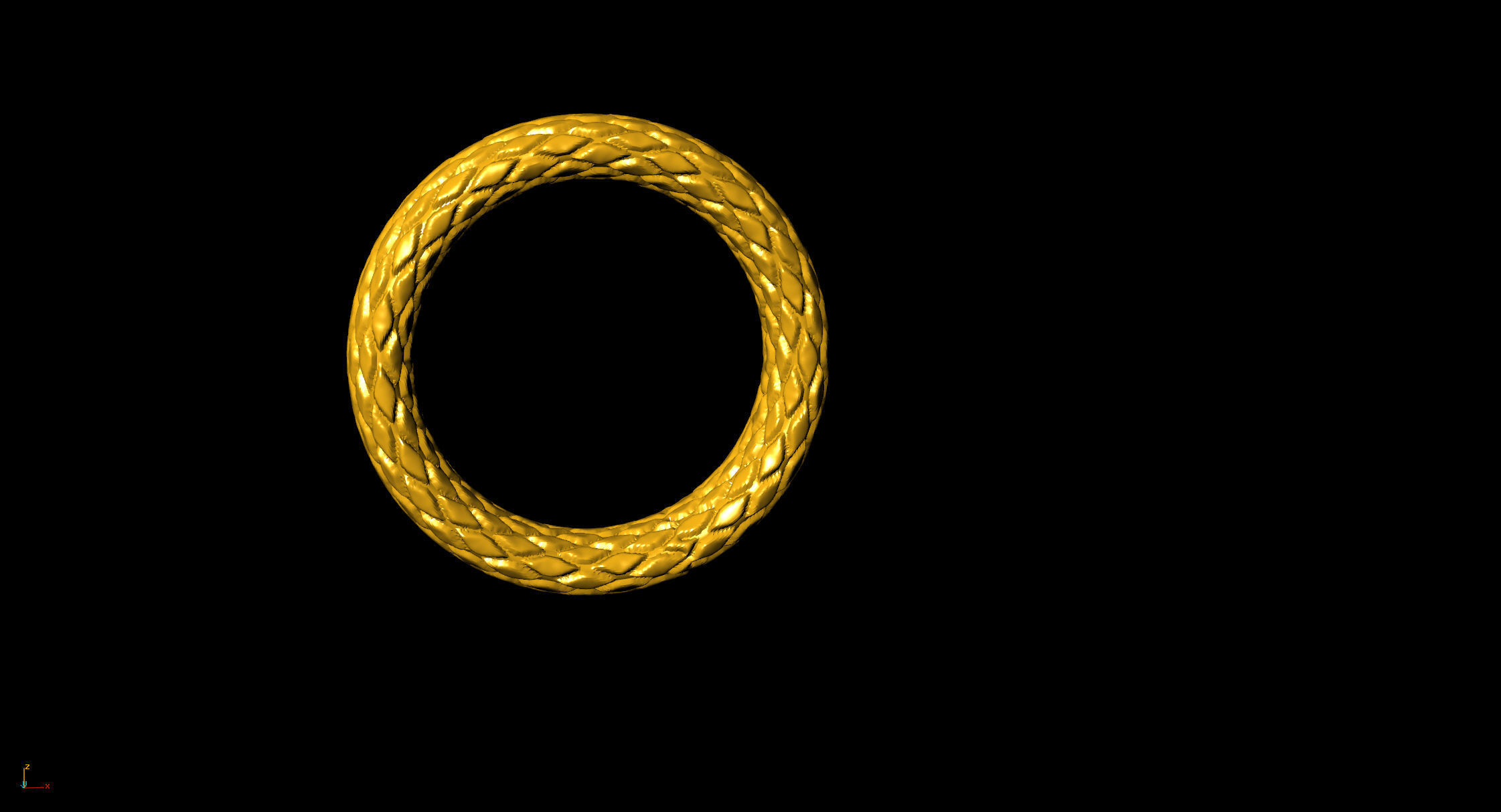 2 Rings stone cut shape and pattern shape 3D print model_5