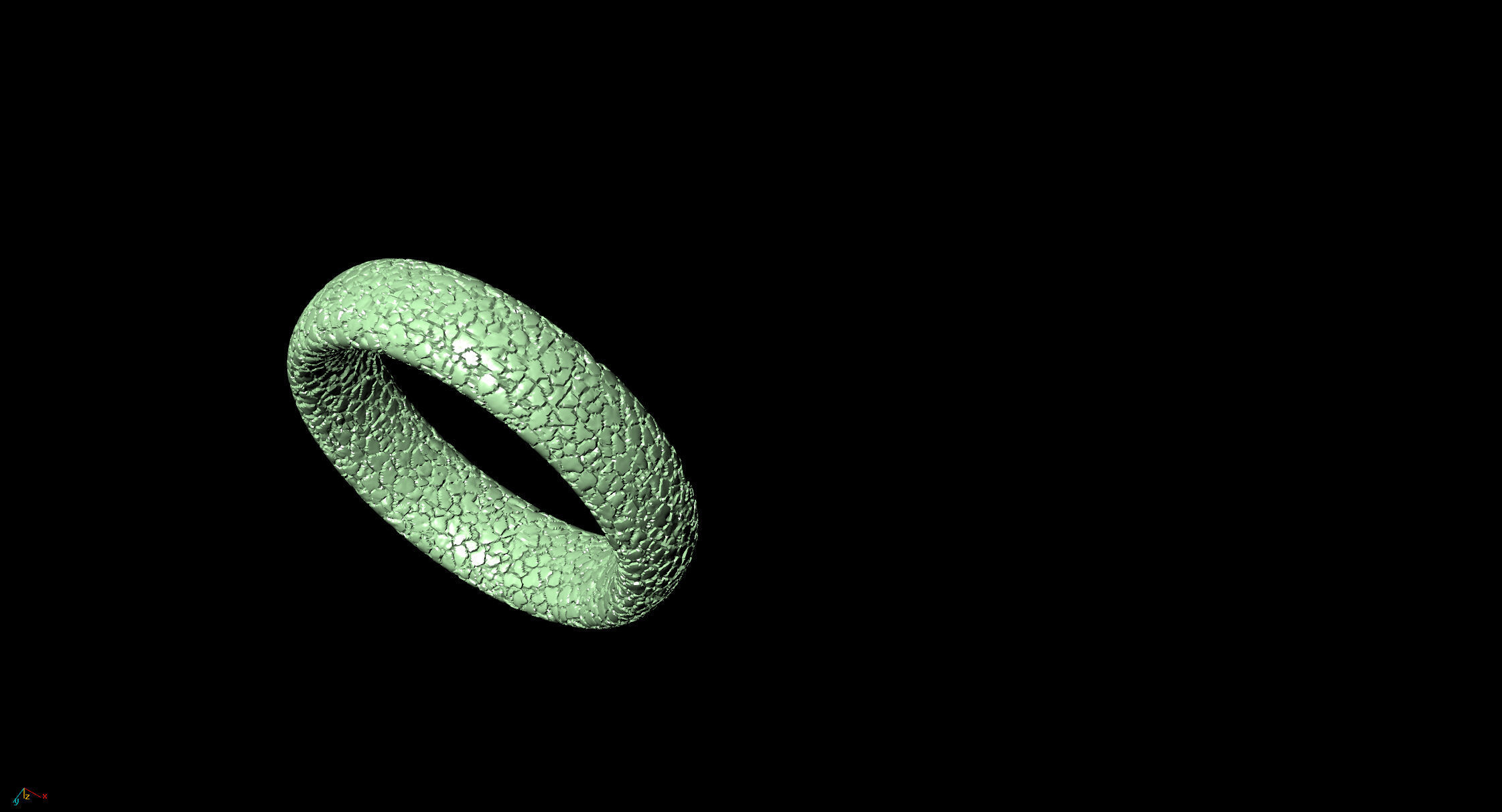 2 Rings stone cut shape and pattern shape 3D print model_2