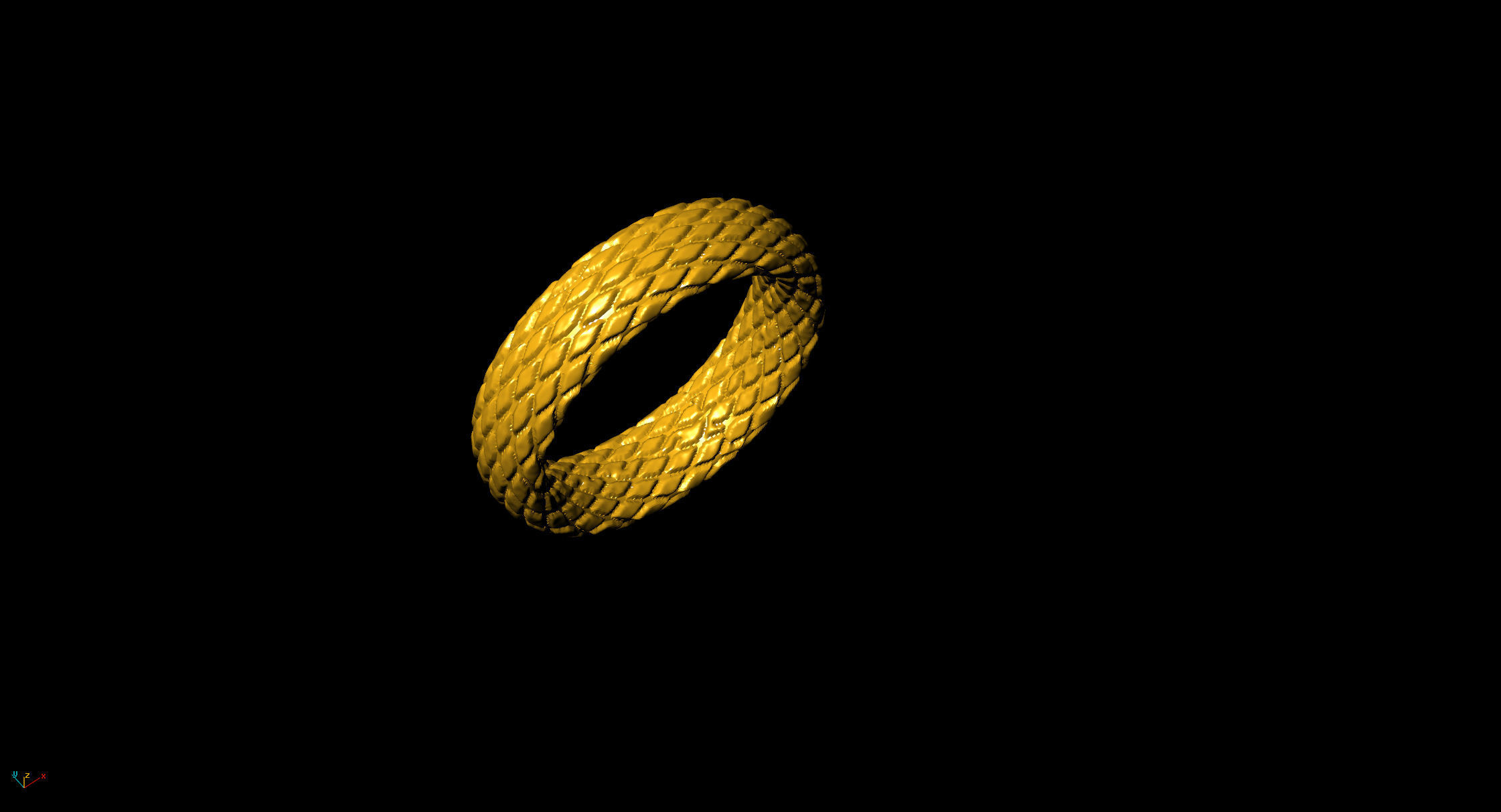 2 Rings stone cut shape and pattern shape 3D print model_6