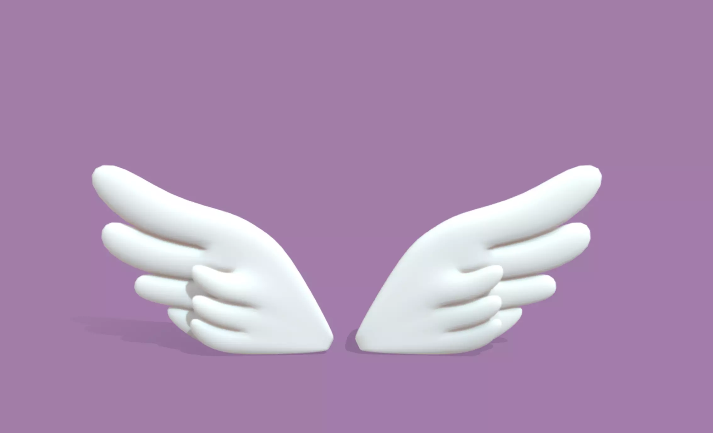 Toon Wings V2 Low-poly 3D model