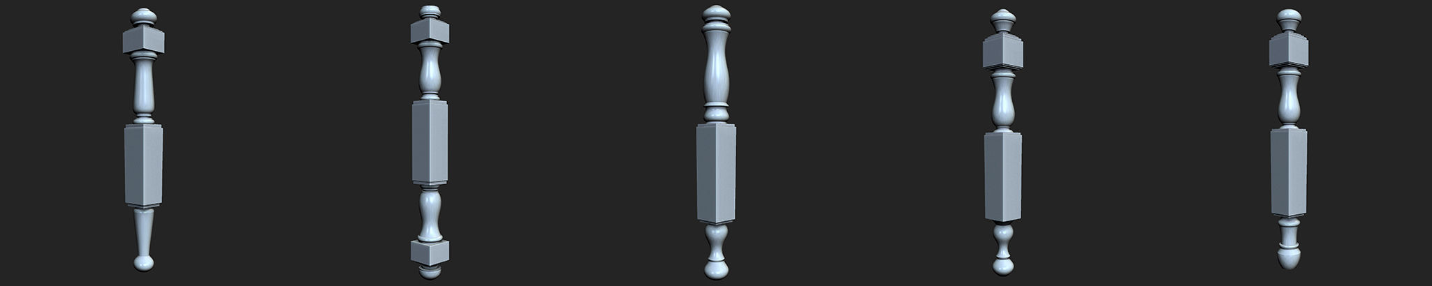 26 Table Legs IMM Brushes Vol 2 Low-poly 3D model_1