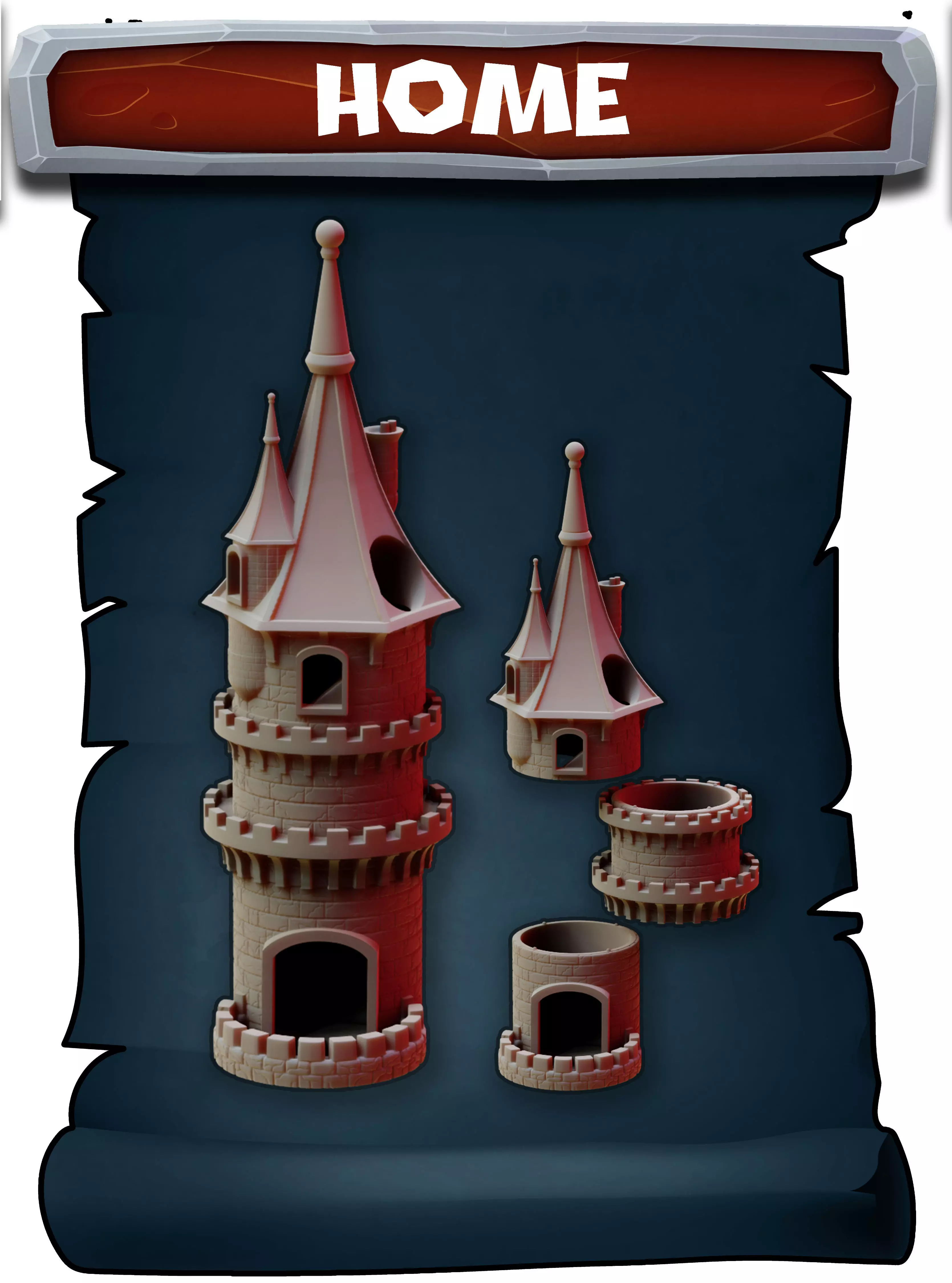 Home tower 3D print model_0