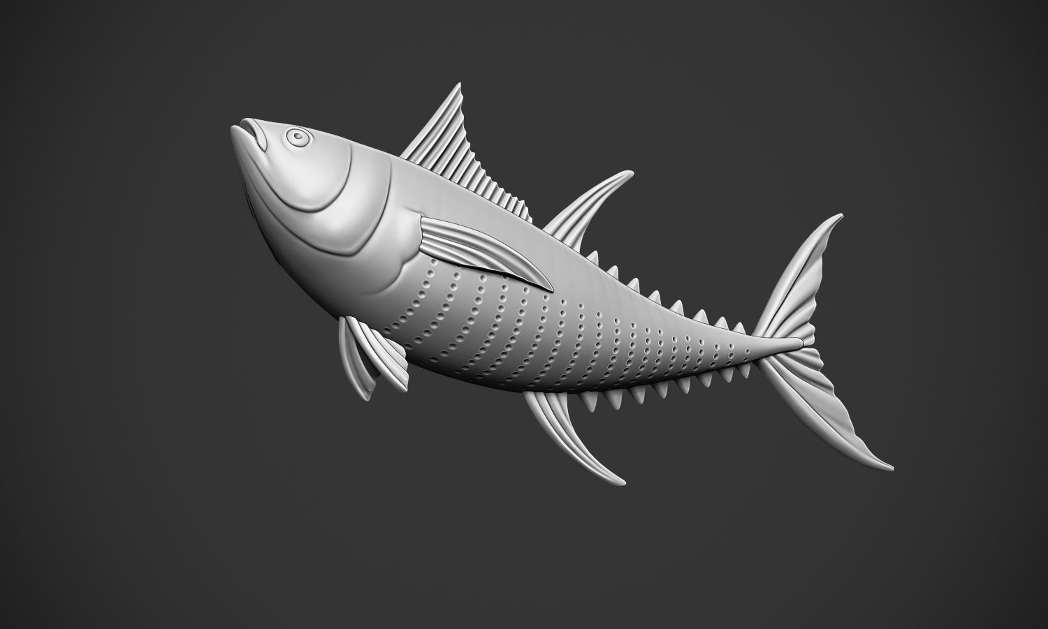Yellowfin Tuna 3D print model_1