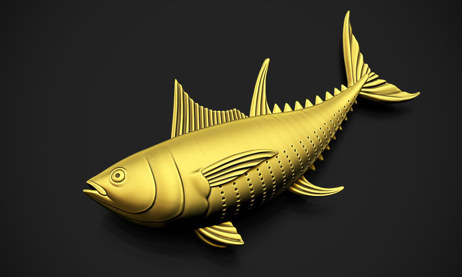 Yellowfin Tuna 3D print model_4
