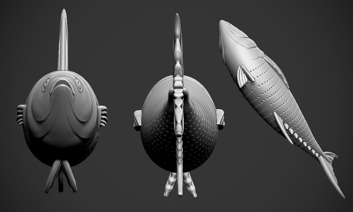 Yellowfin Tuna 3D print model_7