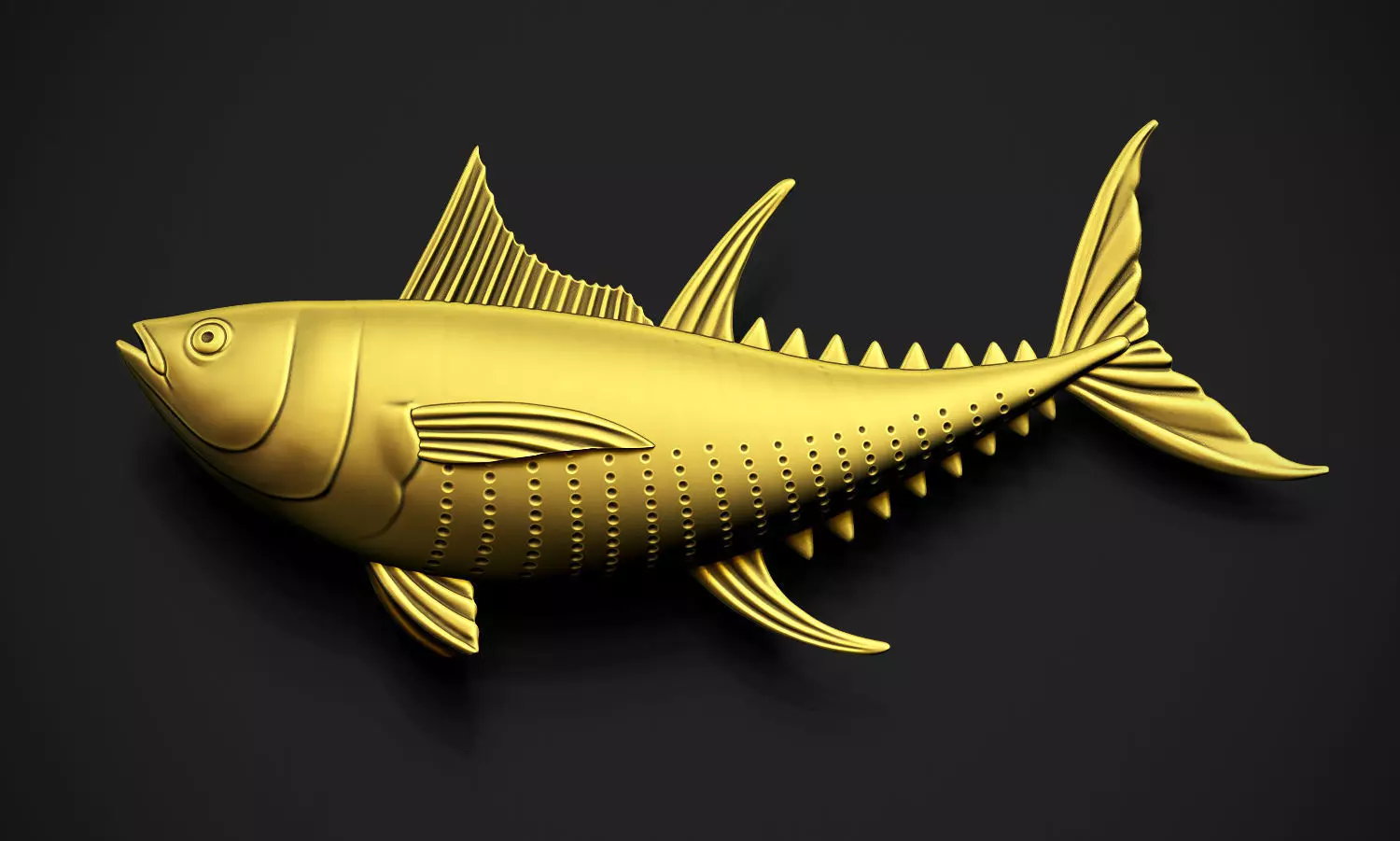 Yellowfin Tuna 3D print model_0