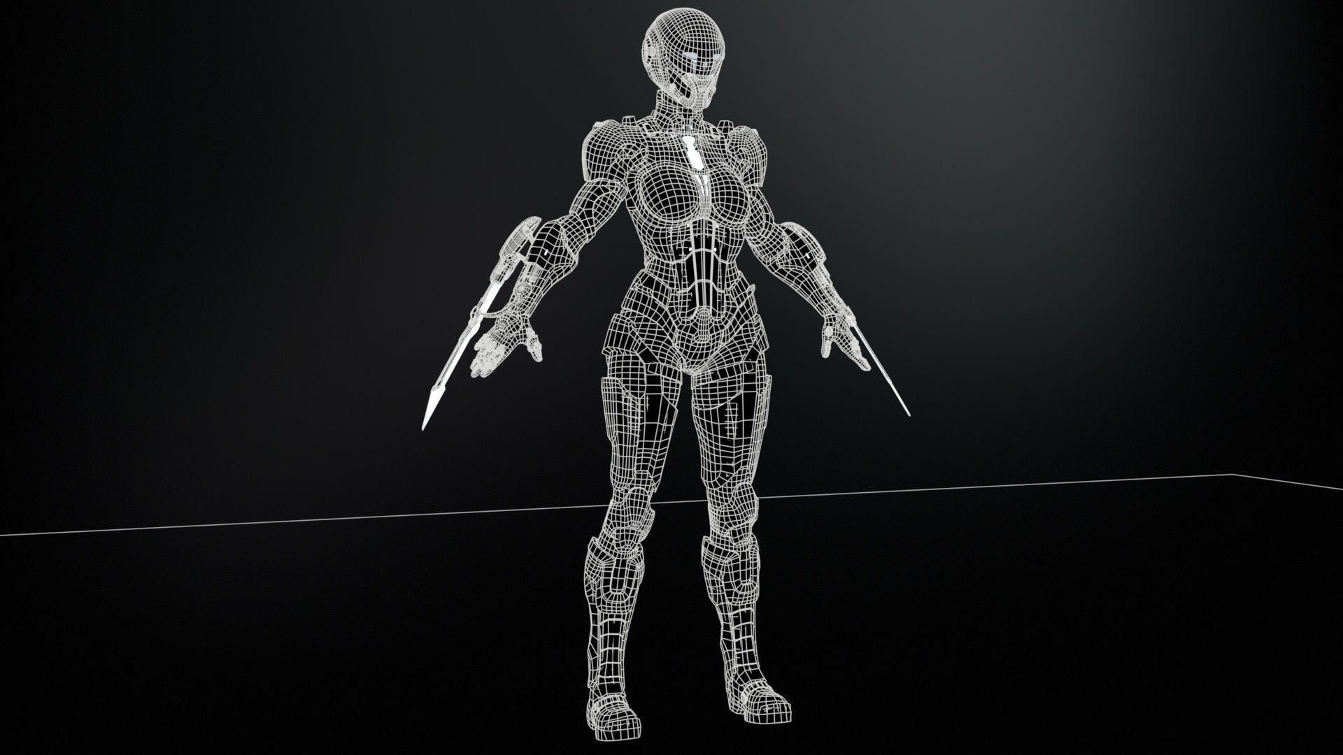 CyberJagg4 Low-poly 3D model_8