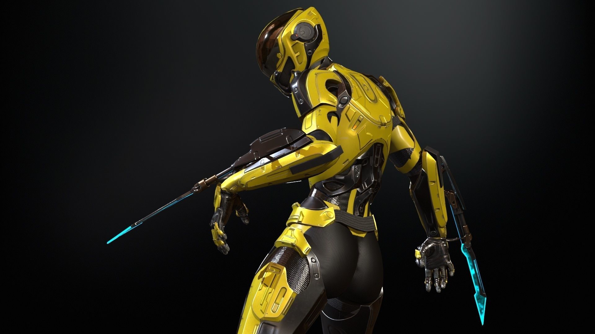 CyberJagg4 Low-poly 3D model_6