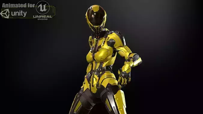 CyberJagg4 Low-poly 3D model