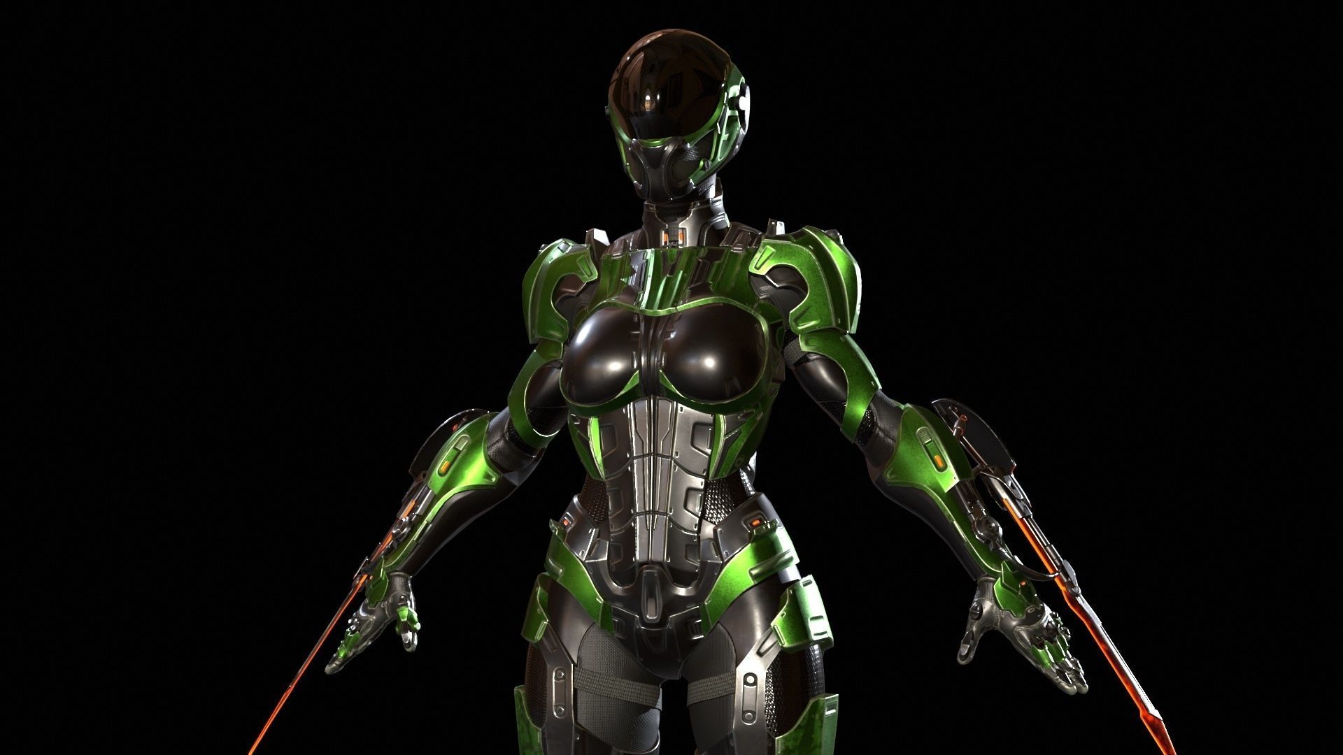 CyberJagg4 Low-poly 3D model_10