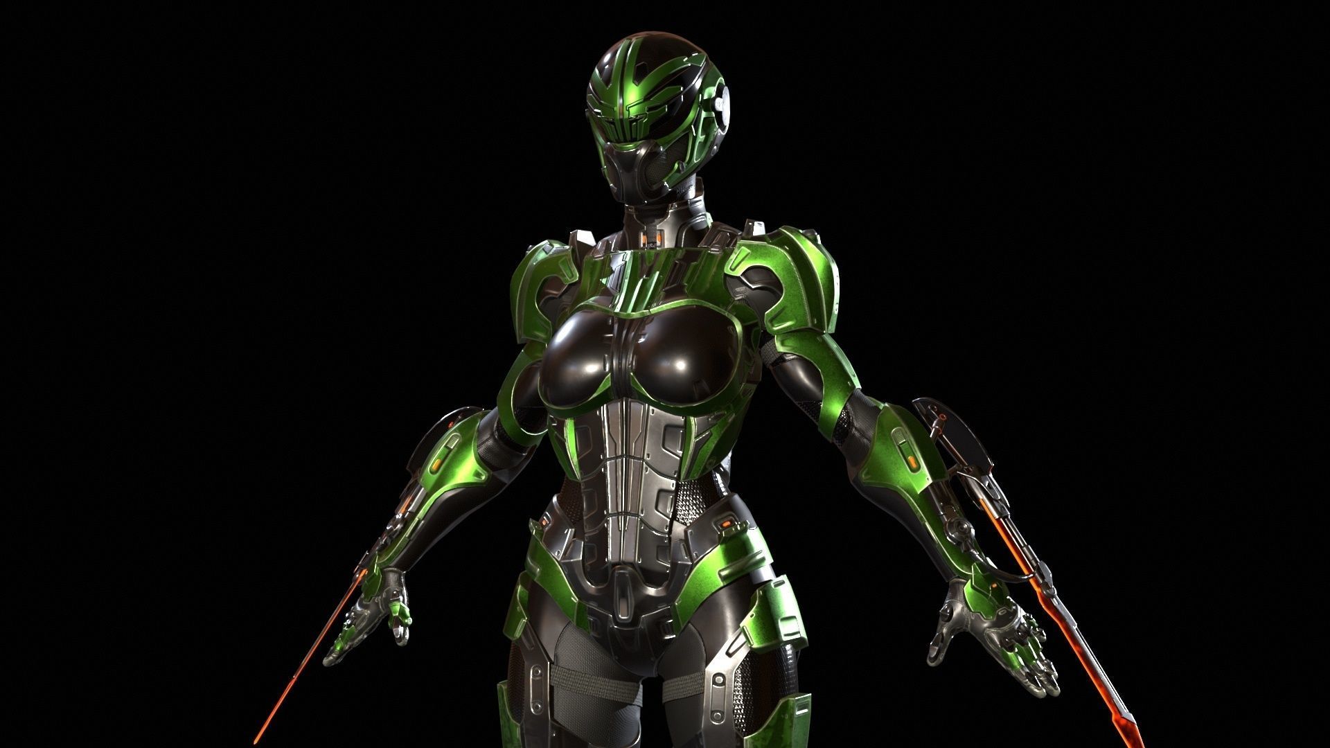 CyberJagg4 Low-poly 3D model_9