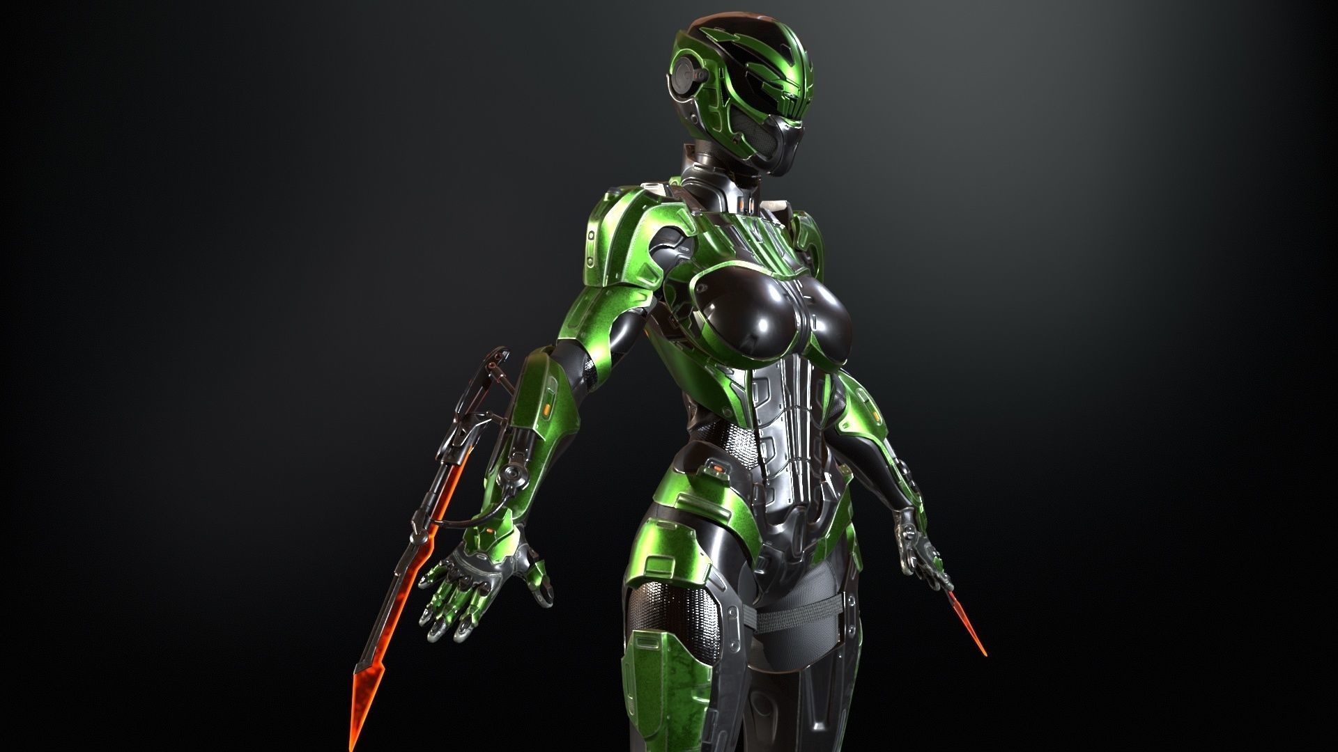 CyberJagg4 Low-poly 3D model_3
