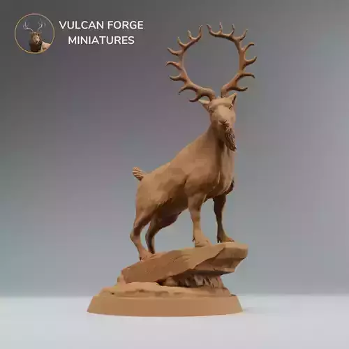 SUNHORN IBEX FANTASY CREATURE 32MM SCALE PRE-SUPPORTED 3D print model