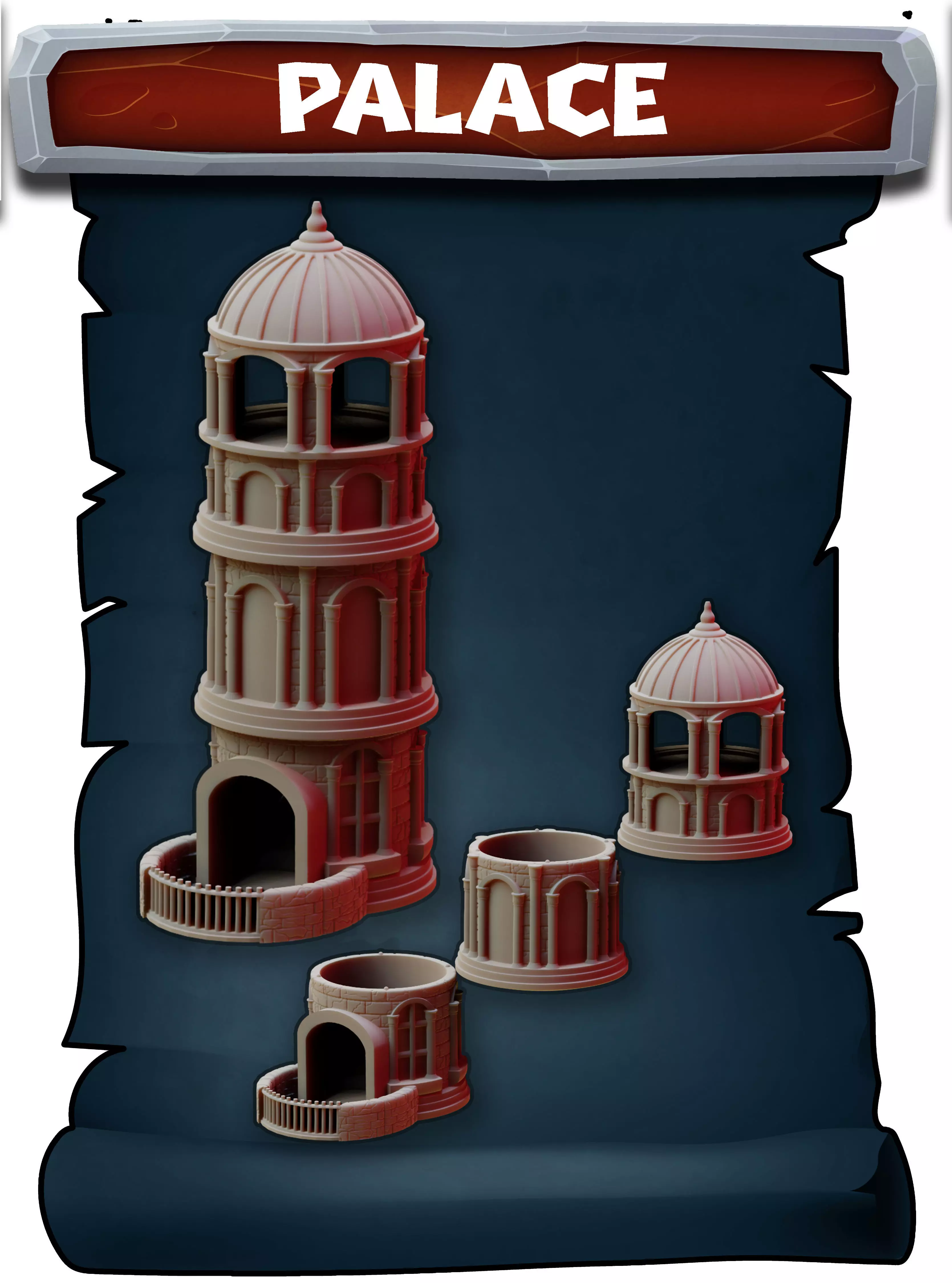 Palace tower 3D print model_0