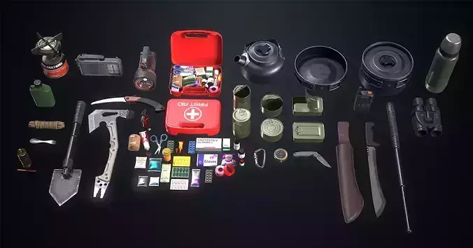Survival Pack Vol2 Low-poly 3D model