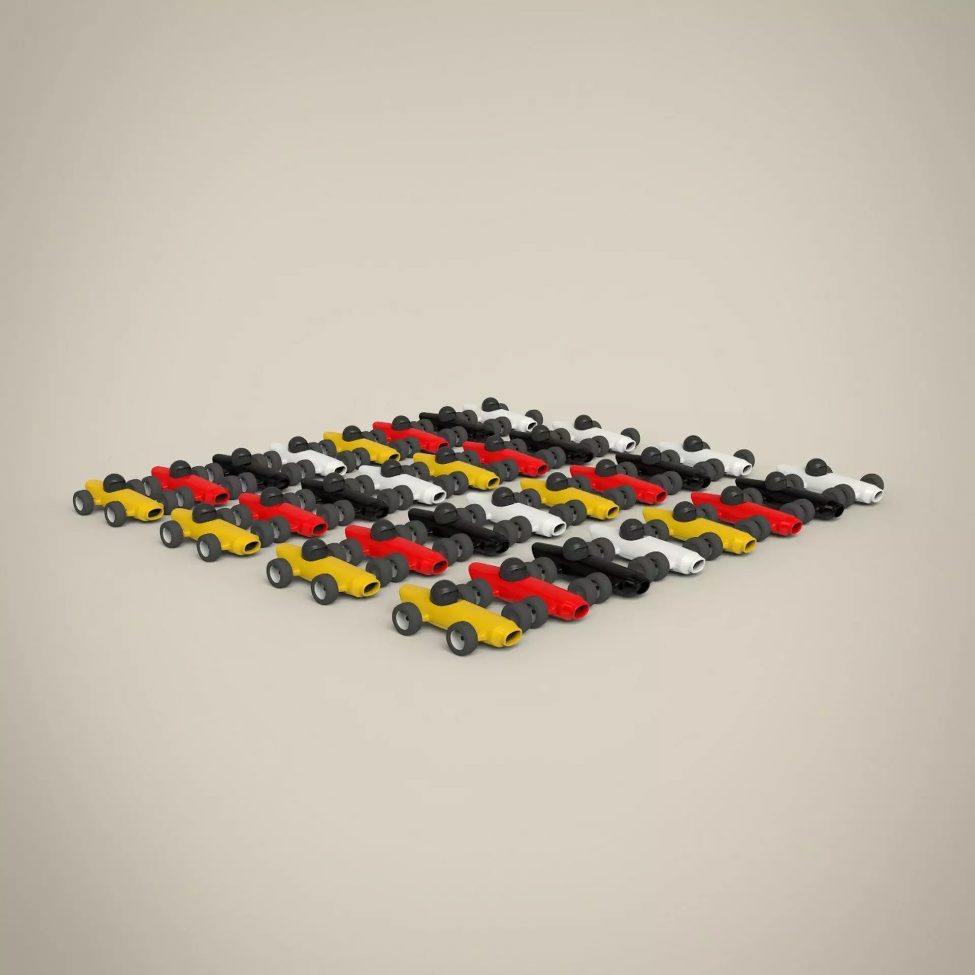 Racing Toy Car Set 3D model