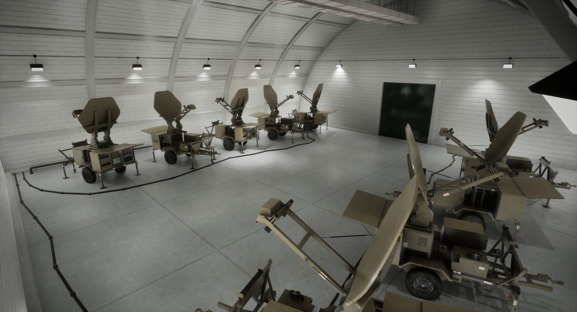 Military Satcom Transportable Terminal Low-poly 3D model_12