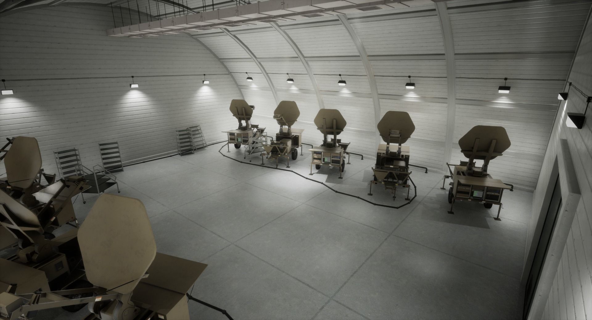 Military Satcom Transportable Terminal Low-poly 3D model_13