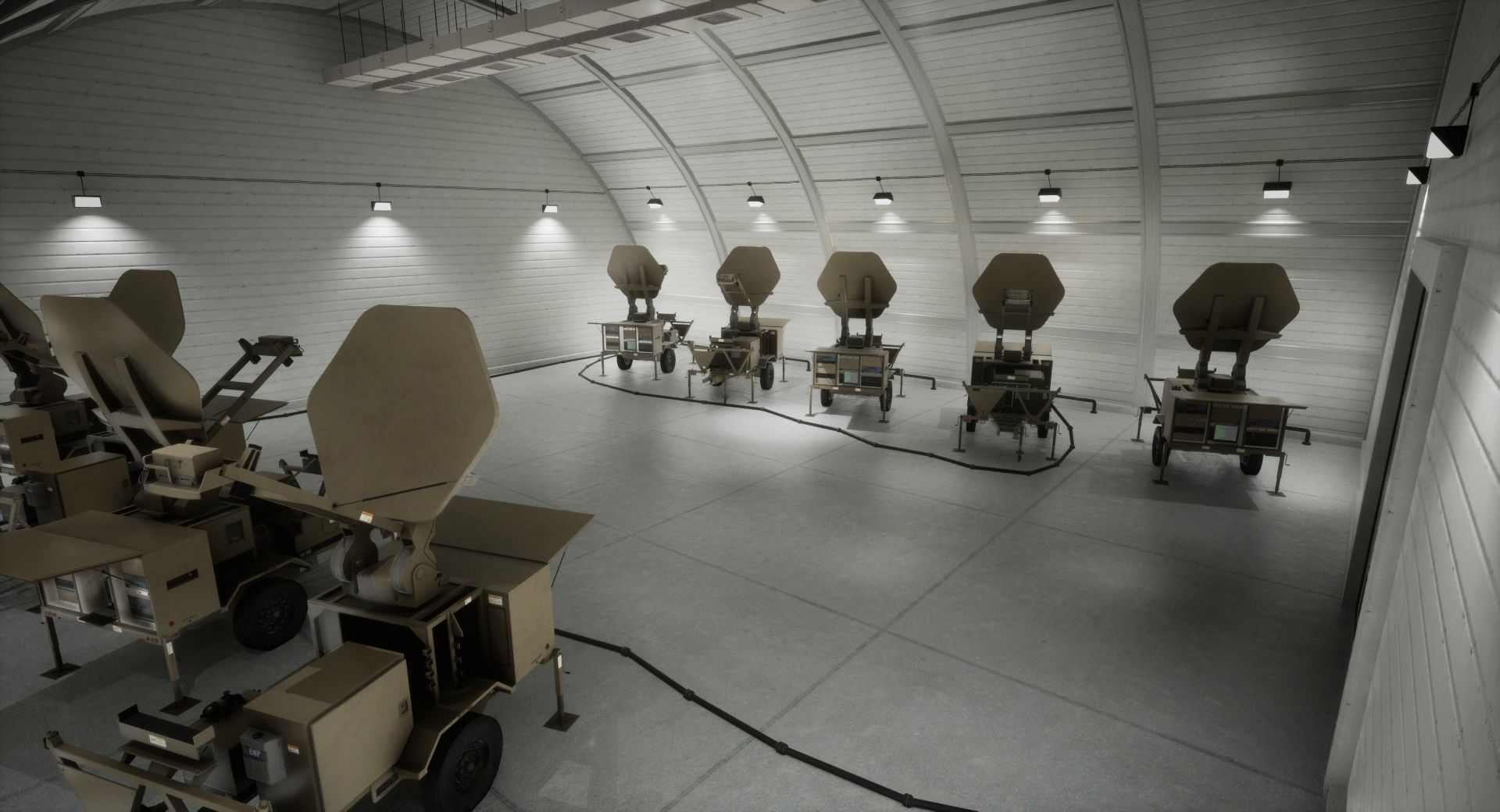 Military Satcom Transportable Terminal Low-poly 3D model_11