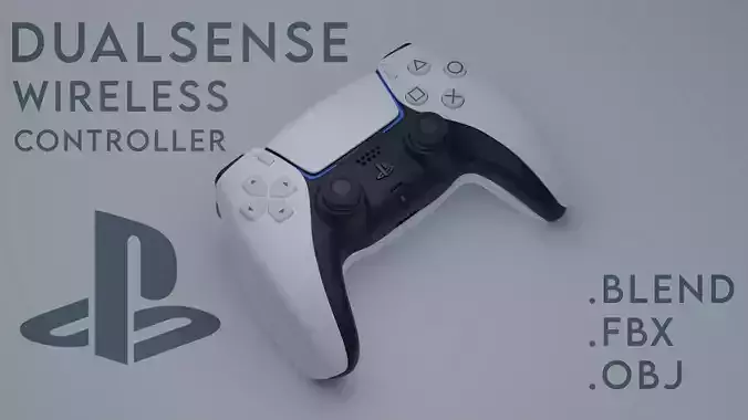 PS5 Joystick 3D model