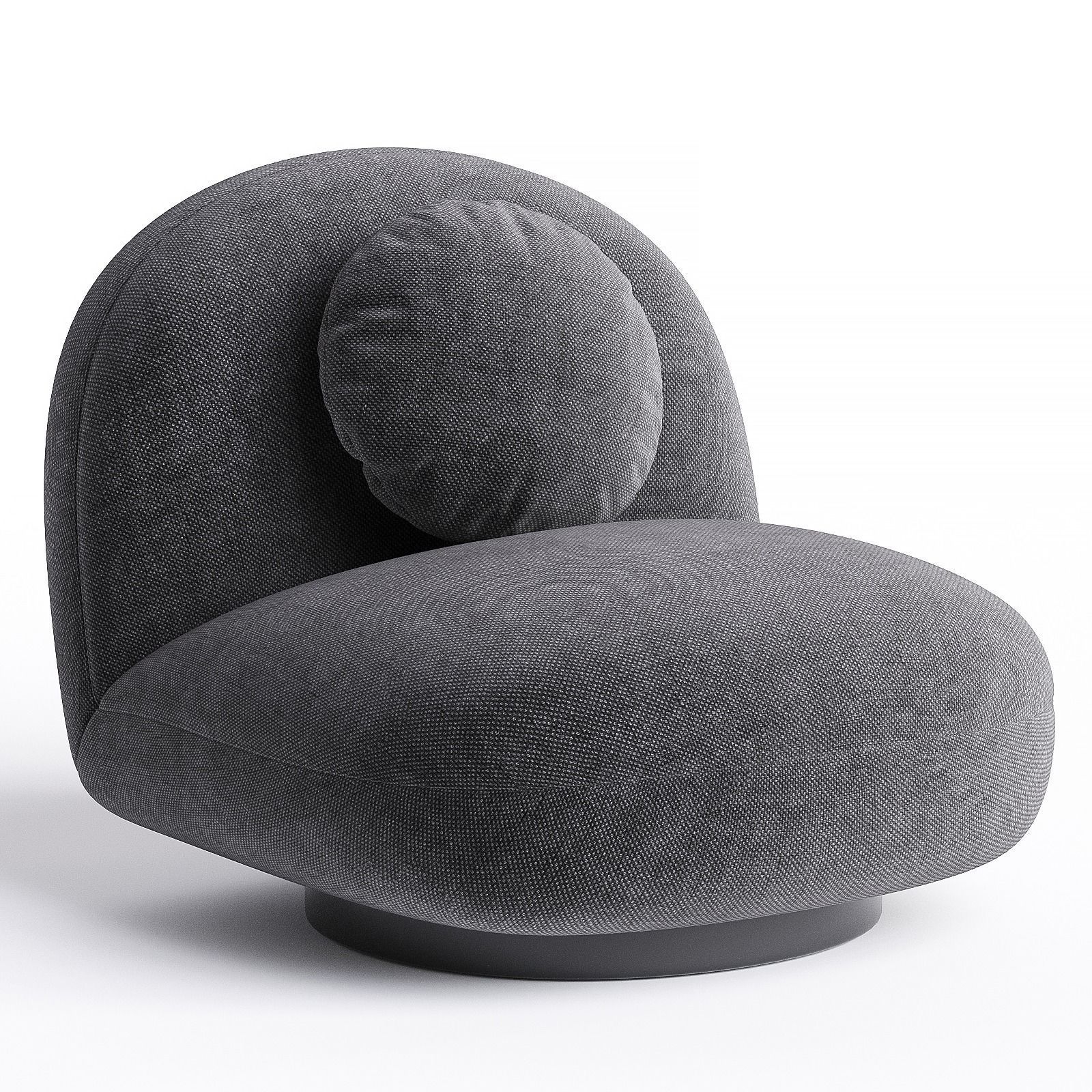 Privatefloor White boucle armchair 3d model 3D model_2