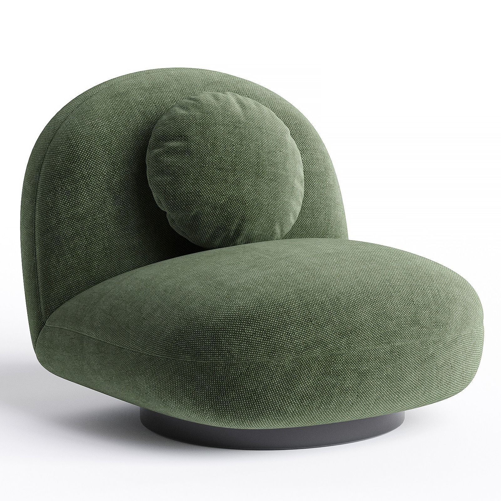 Privatefloor White boucle armchair 3d model 3D model_1