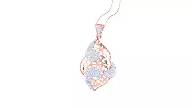 Women Mesh Diamond Cocktail Pendant 3dm renders