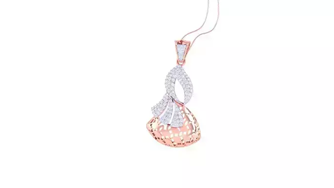 Women Diamond Cocktail Pendant 3dm renders