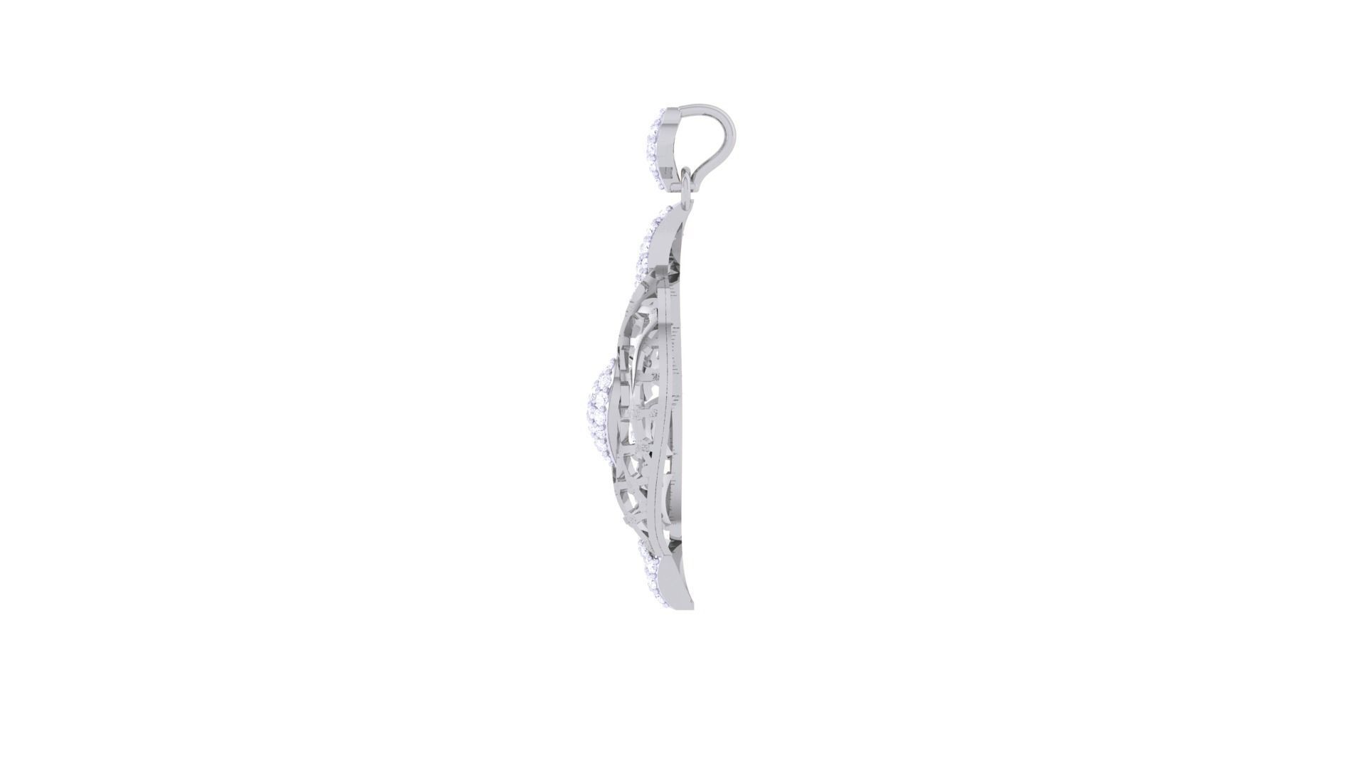 Women Mesh Diamond Cocktail Pendant 3dm renders 3D print model_9