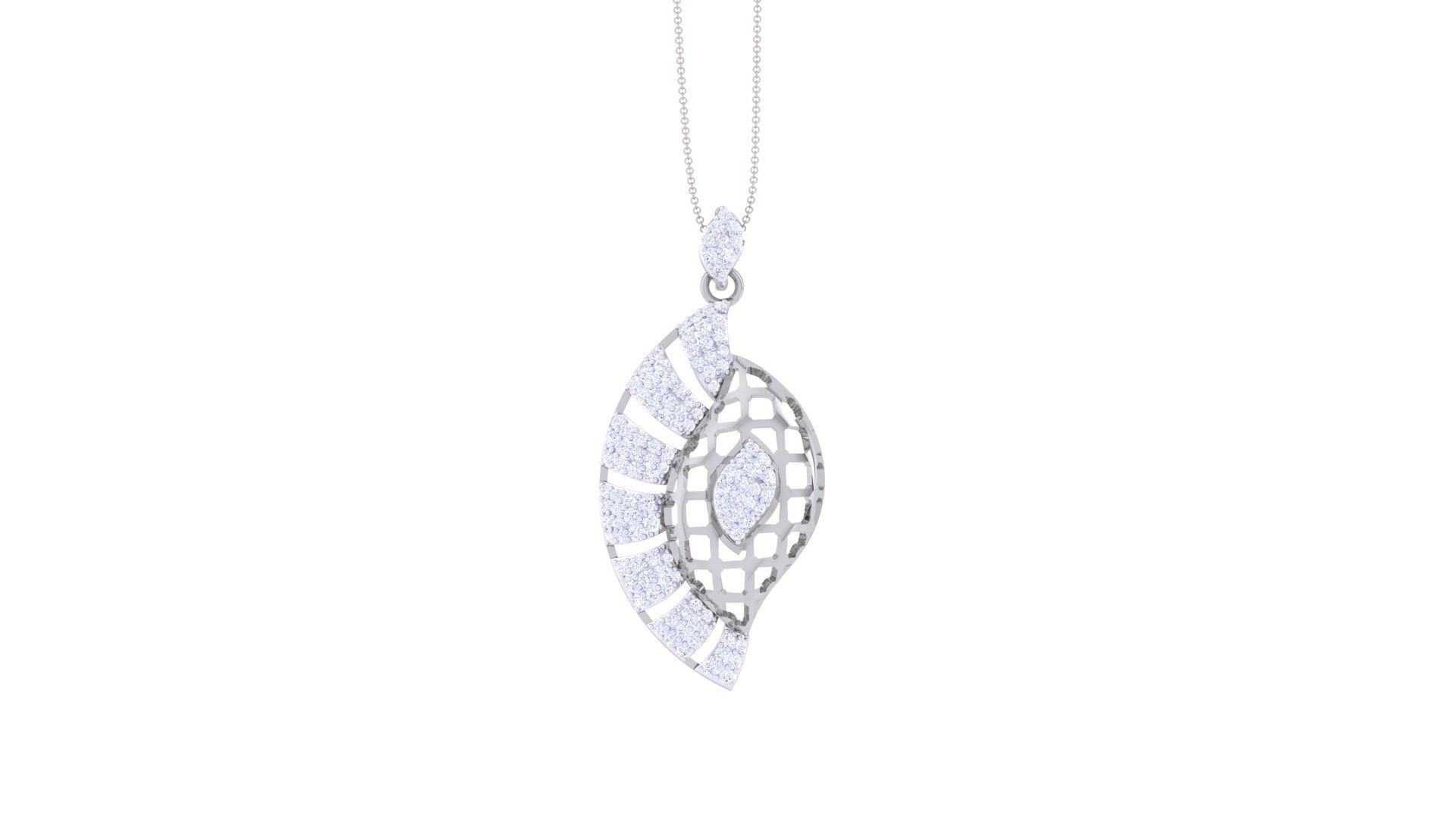 Women Mesh Diamond Cocktail Pendant 3dm renders 3D print model_7