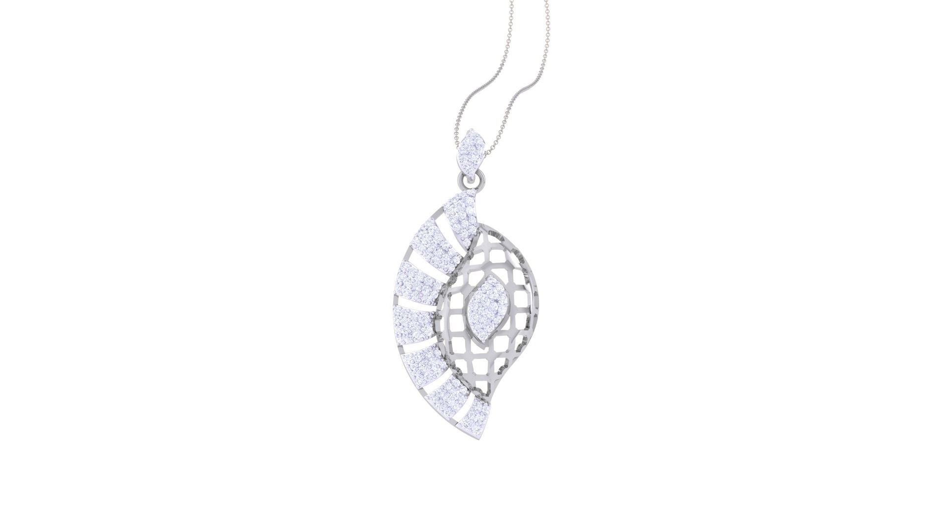Women Mesh Diamond Cocktail Pendant 3dm renders 3D print model_5