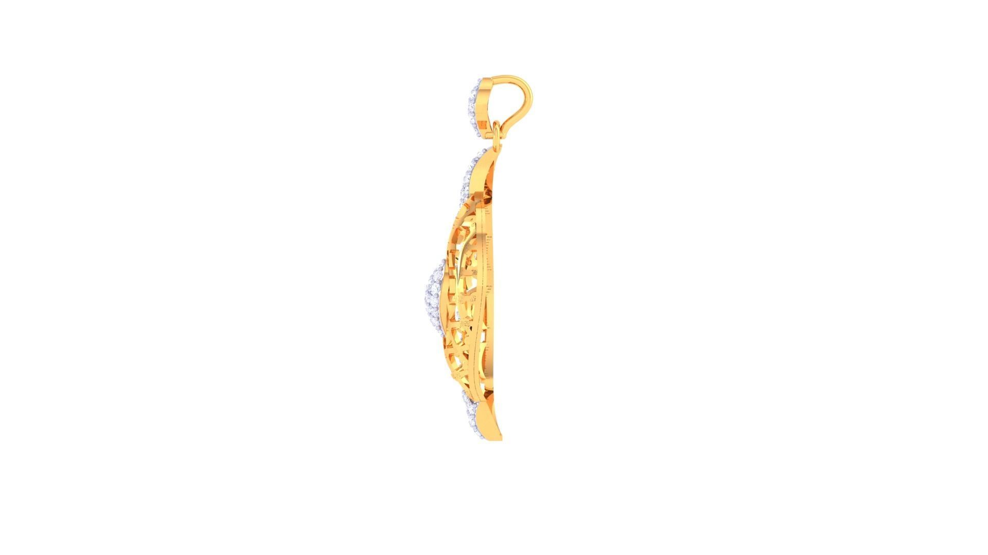 Women Mesh Diamond Cocktail Pendant 3dm renders 3D print model_11