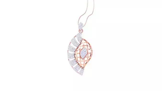 Women Mesh Diamond Cocktail Pendant 3dm renders