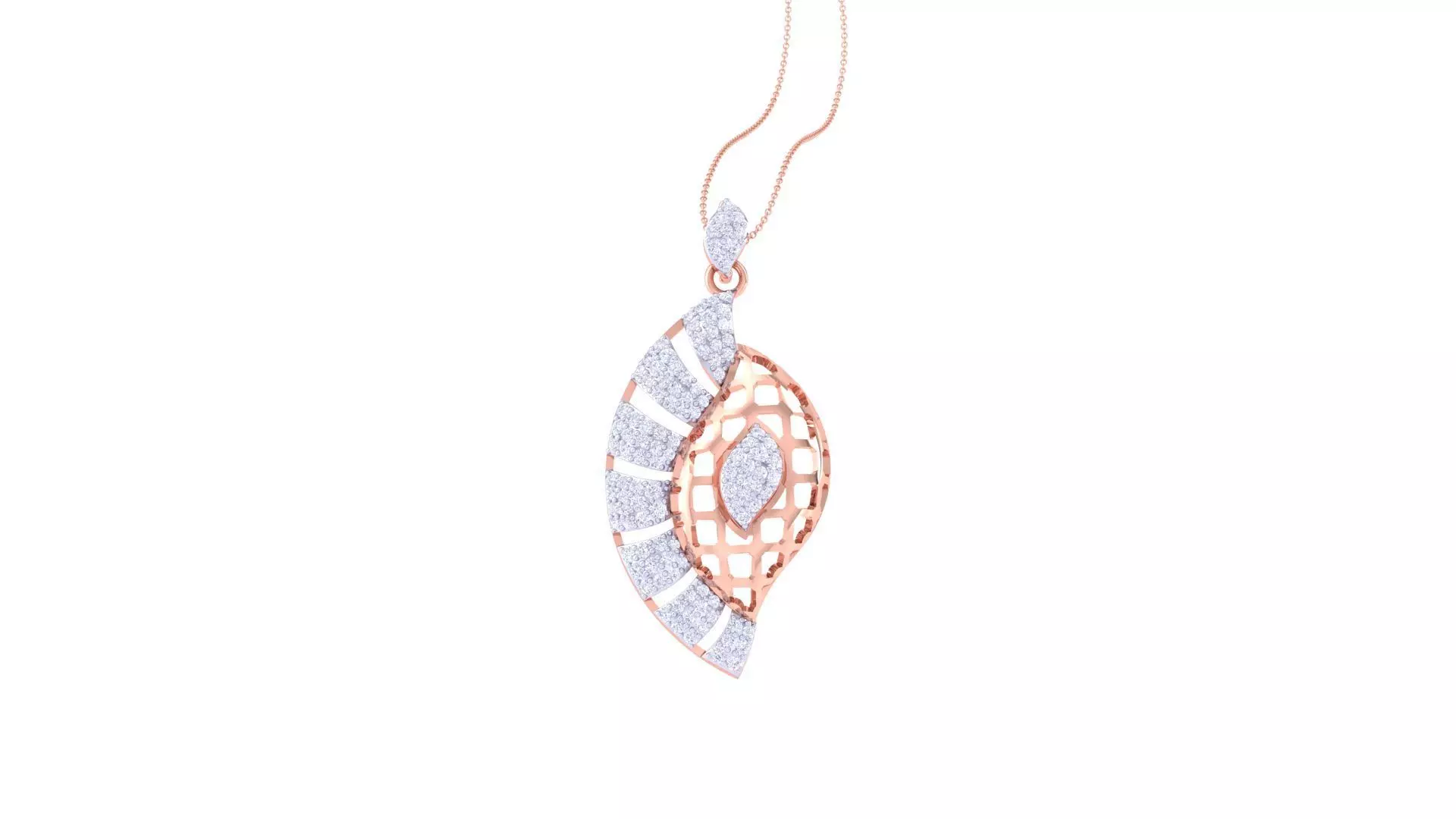 Women Mesh Diamond Cocktail Pendant 3dm renders 3D print model_0