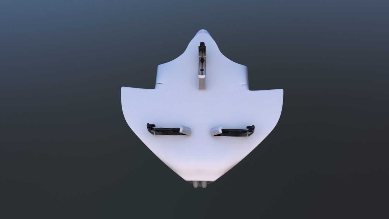 Futuristic Aircraft Transport 3D model_10