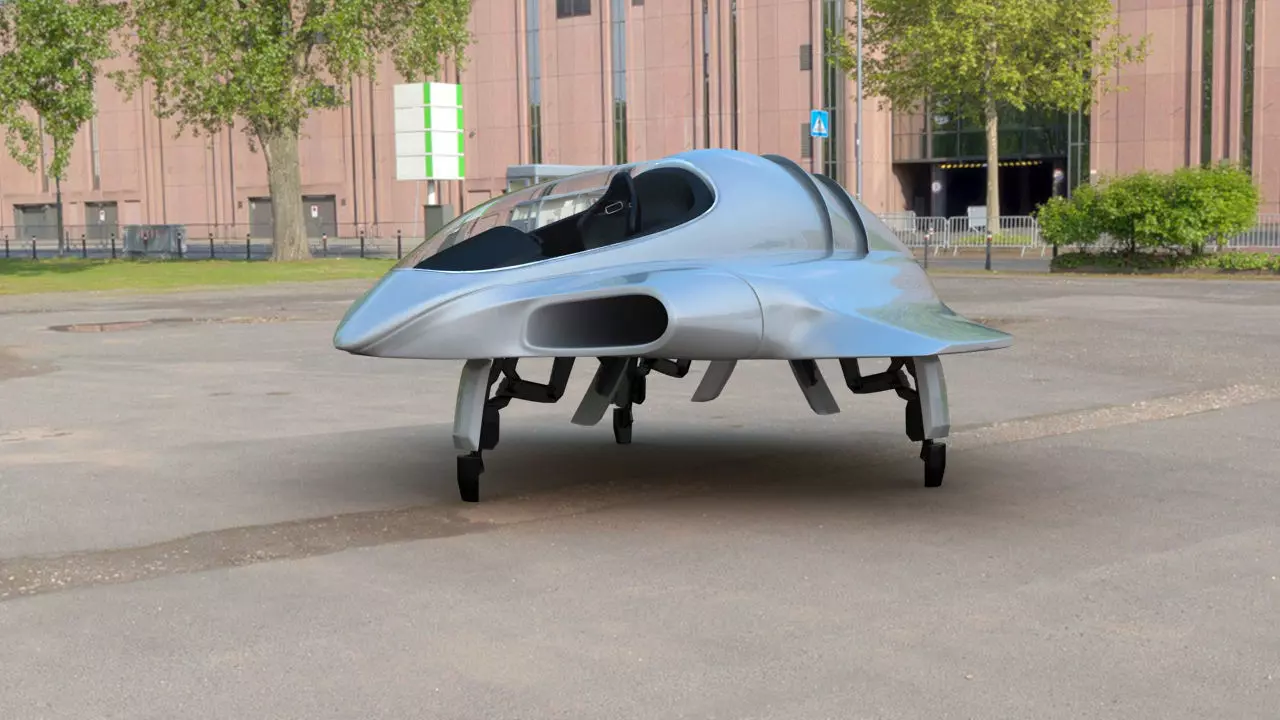 Futuristic Aircraft Transport 3D model_0