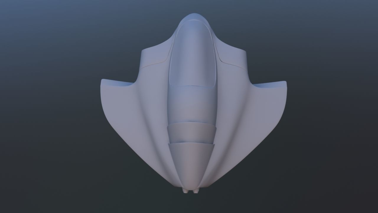 Futuristic Aircraft Transport 3D model_14