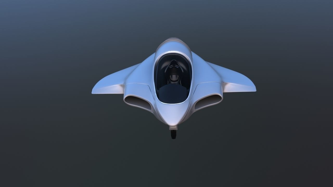 Futuristic Aircraft Transport 3D model_5