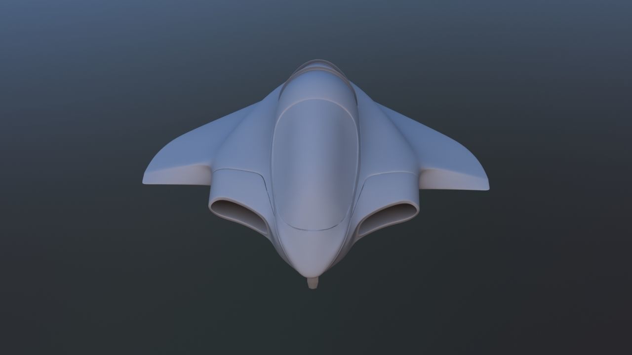 Futuristic Aircraft Transport 3D model_12