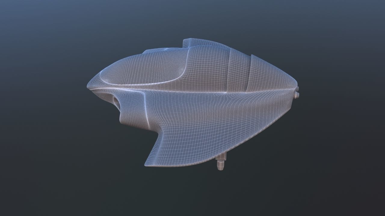 Futuristic Aircraft Transport 3D model_26