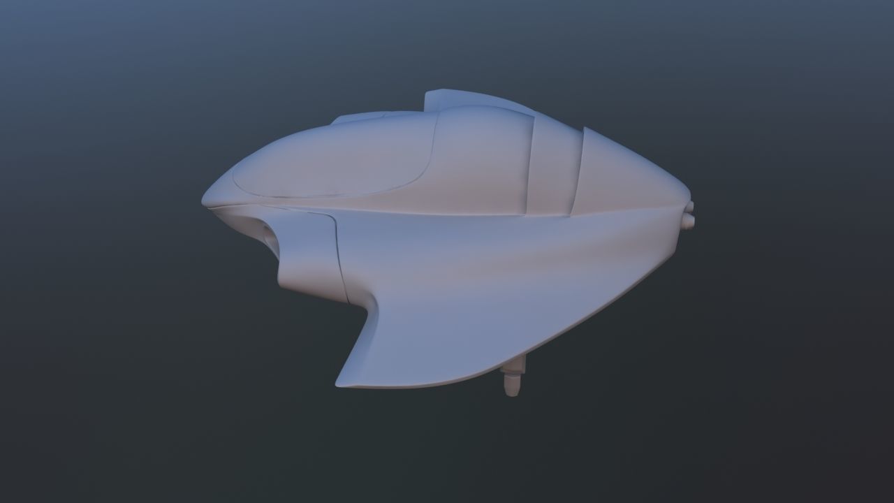 Futuristic Aircraft Transport 3D model_17